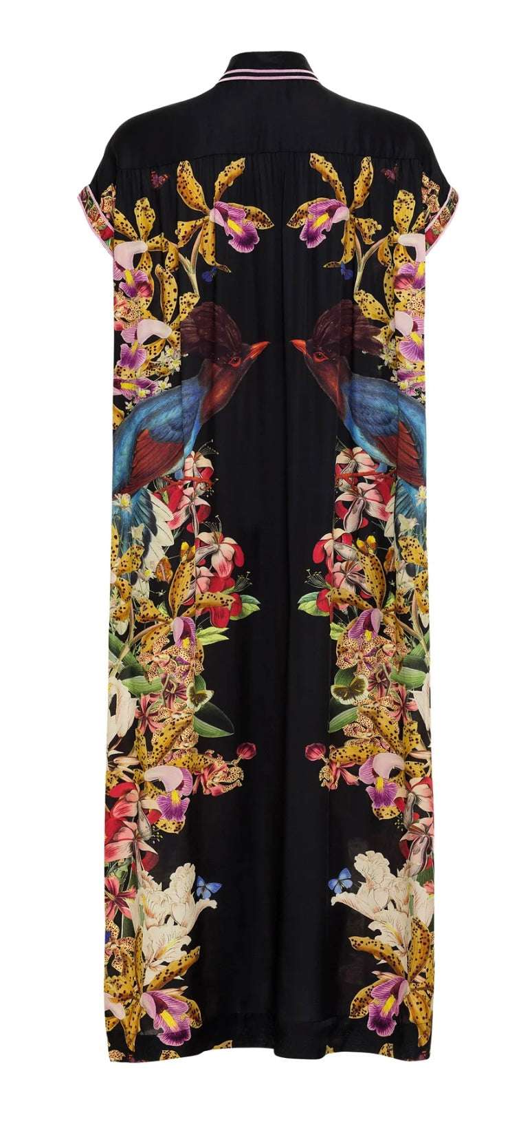 Carolina K Kaftan Divine Birds Back Flat Lay