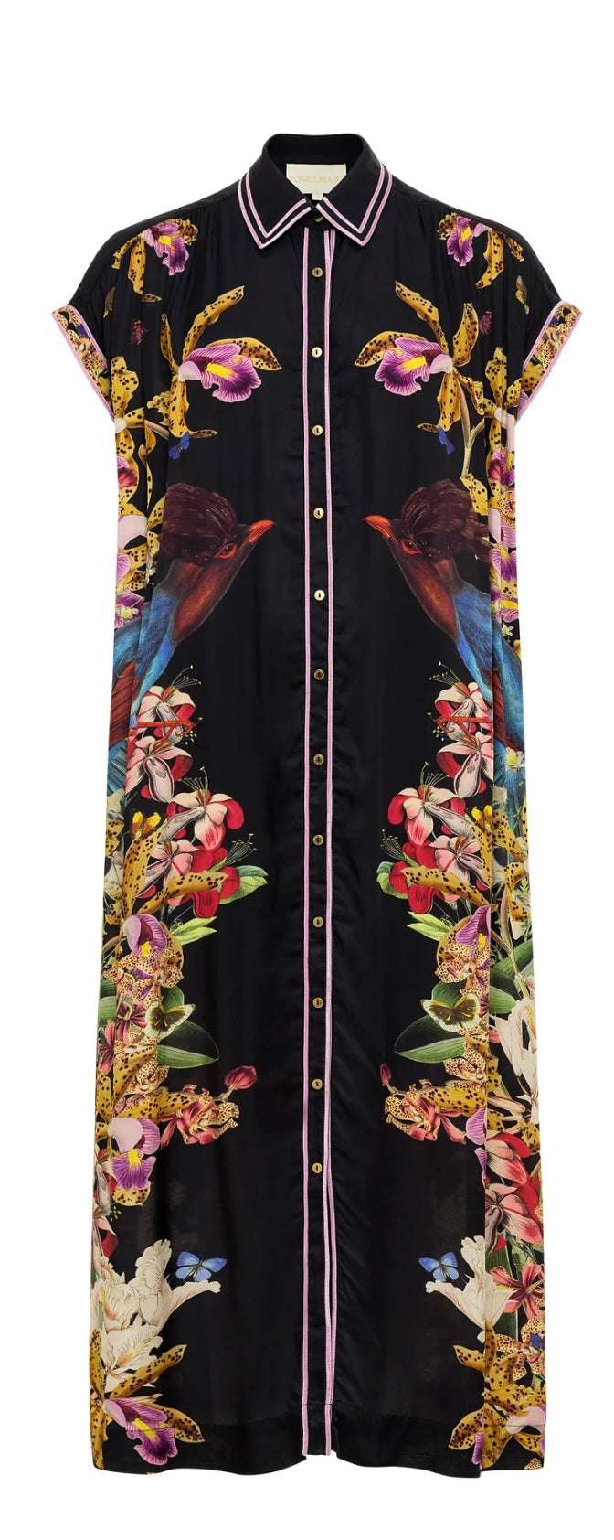 Carolina K Kaftan Divine Birds Front Flat Lay