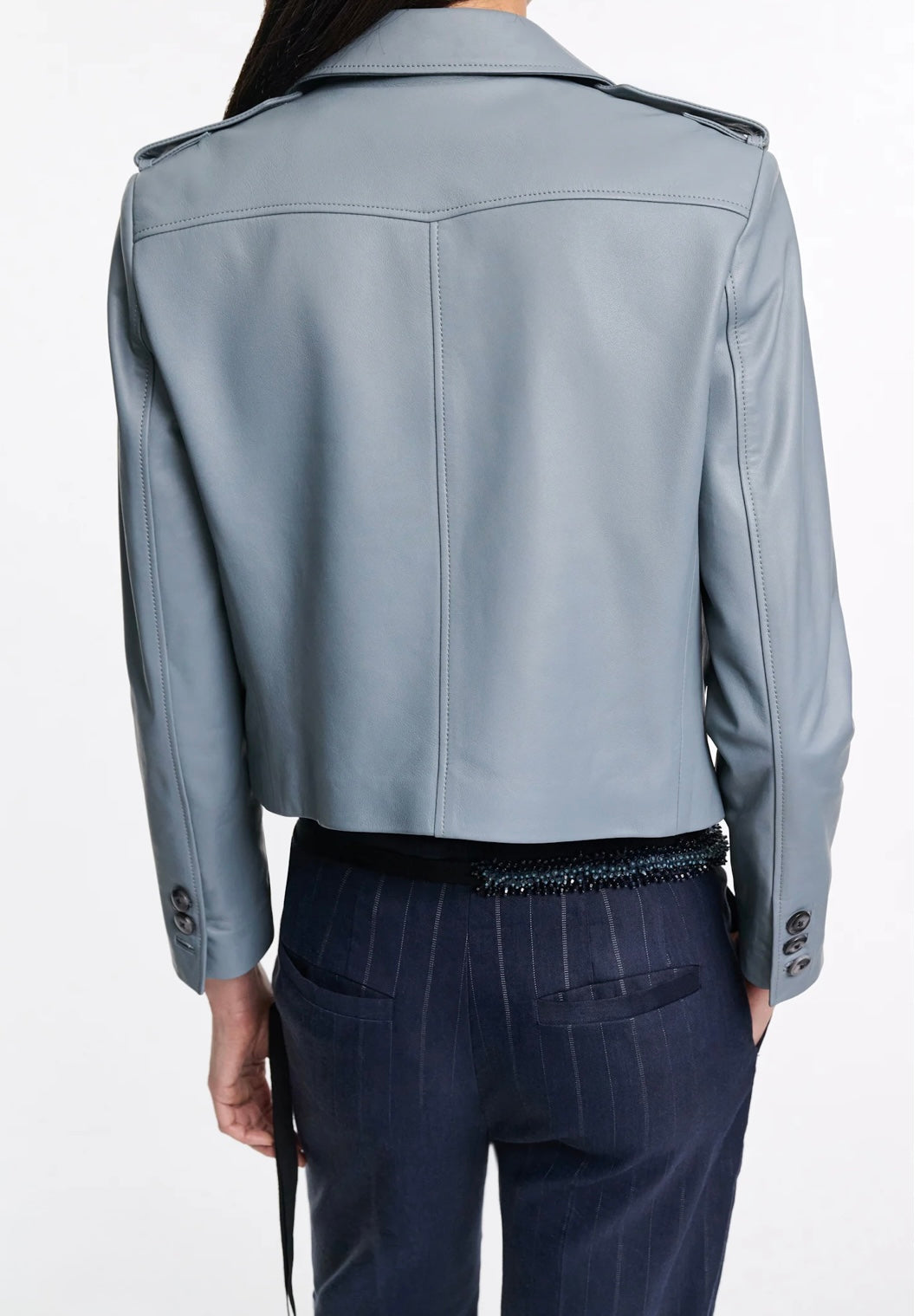 Dorothee Schumacher Sleek Statement Jacket Full Body Back Side
