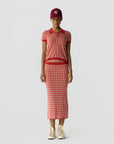 Gingham Long Skirt