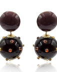Valentina Tortoise and Tortoise Resin Studded Pierced Earrings
