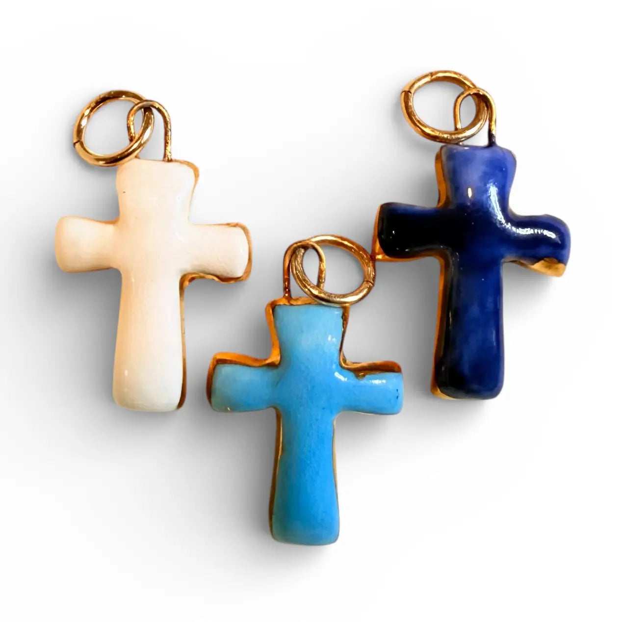 Cross Charm-White