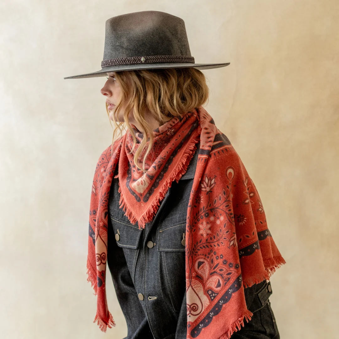 Celestial Bird Cashmere Bandana Sweater Wrap