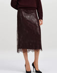 Ava Sequin and Lace Midi Skirt