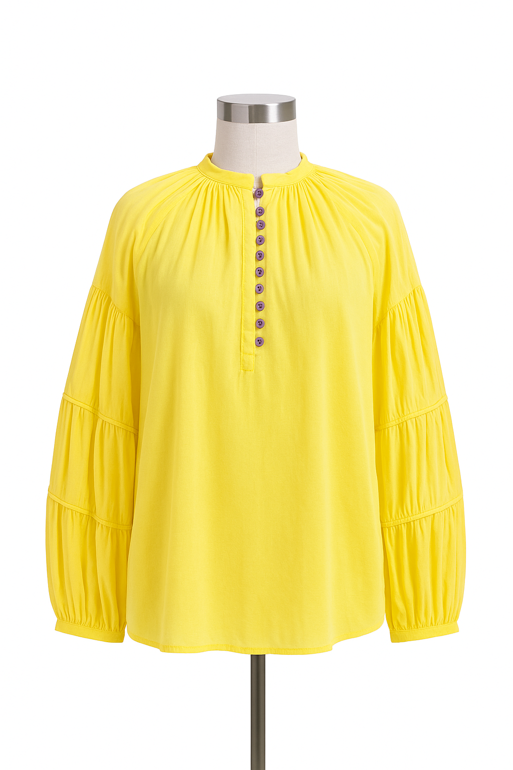 Made In Studio Martel Blouse in Panna Cotta Front View