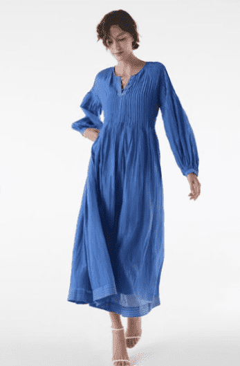 Made In Stsudio Zabala Maxi Dress Blue Lifestyle Image