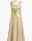 Martel Maxi Dress Gold Cream from Made in Studio Front View