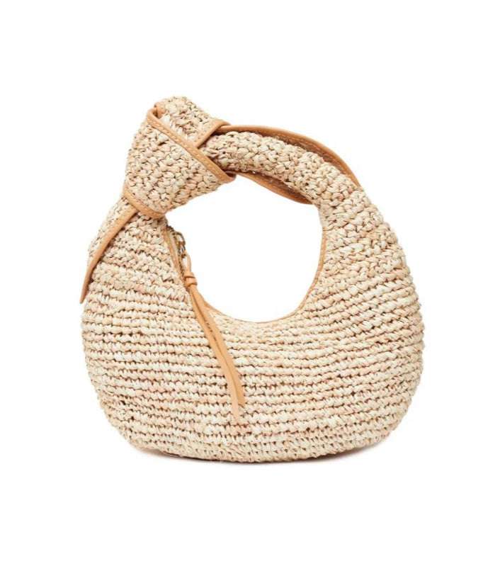The Poolside Josie Knot  Bag in Mixed natural
