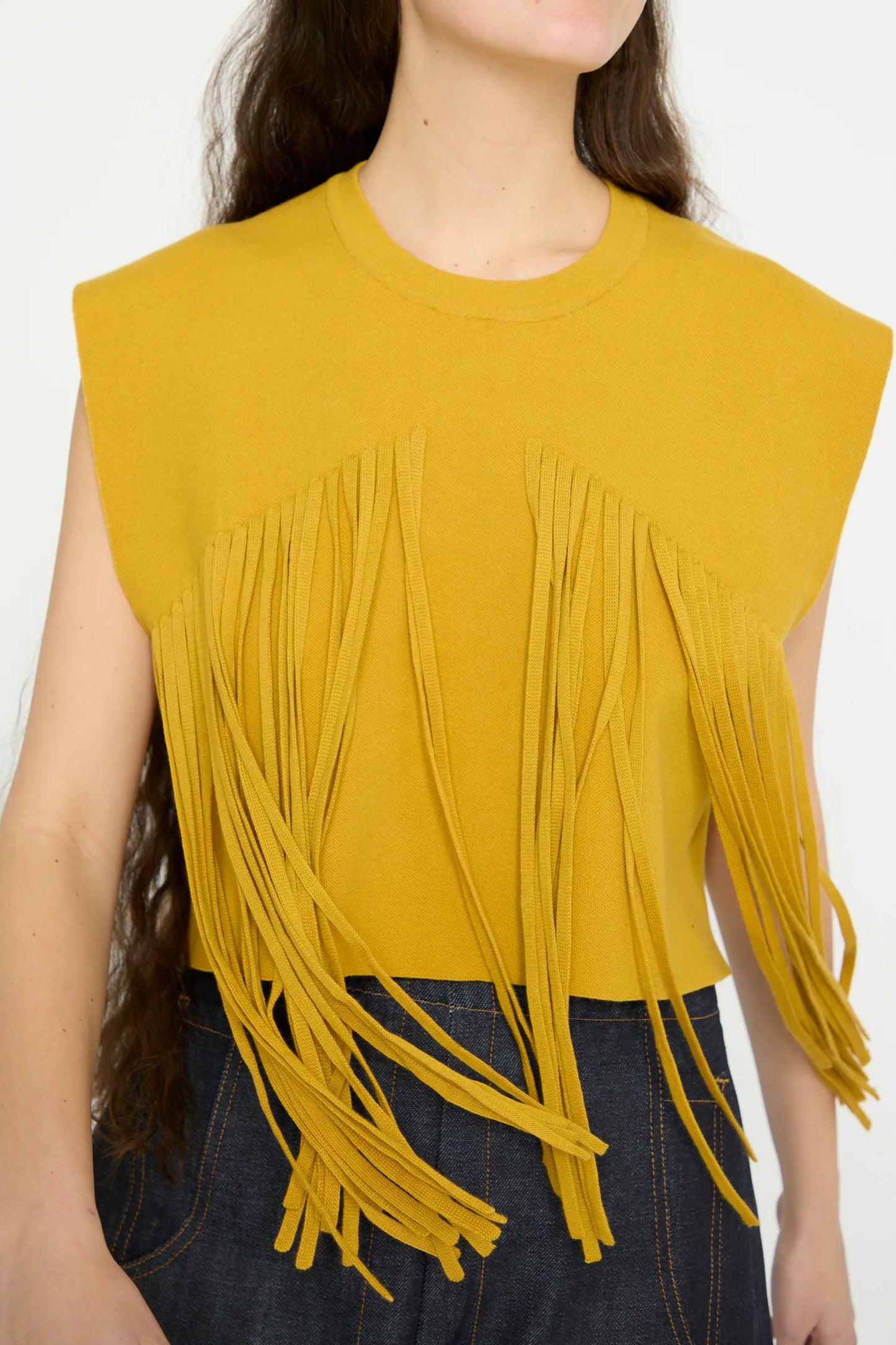 Briones Fringe Top Rachel Comey in Mustard