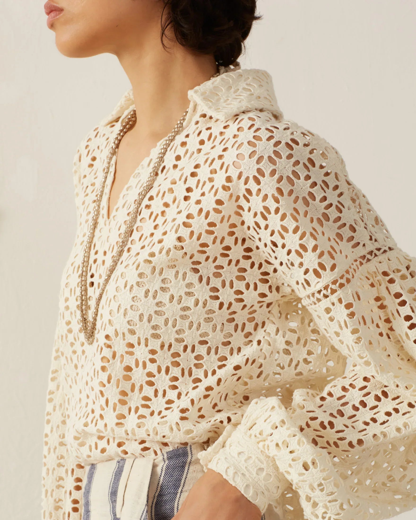 Dolly Clover Eyelet Top