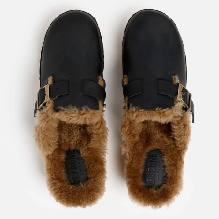 Re/Done 70s Shearling Clog