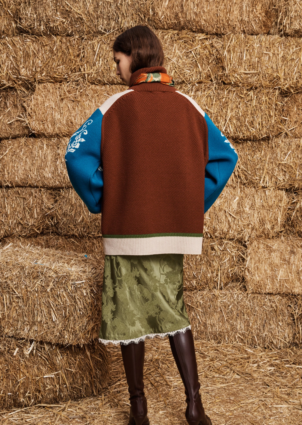 Lasso Patchwork Knit Sweater