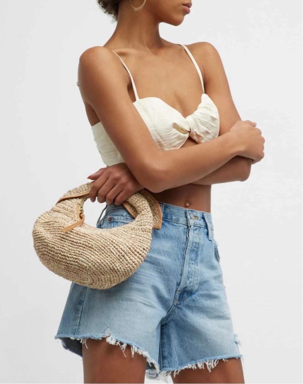The Poolside Josie Knot  Bag in Mixed natural-Lifestyle 
