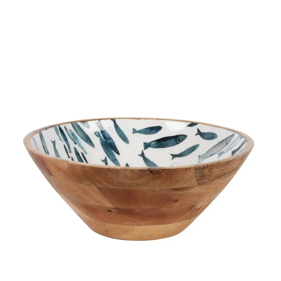 Fishes Salad Bowl Large Blue