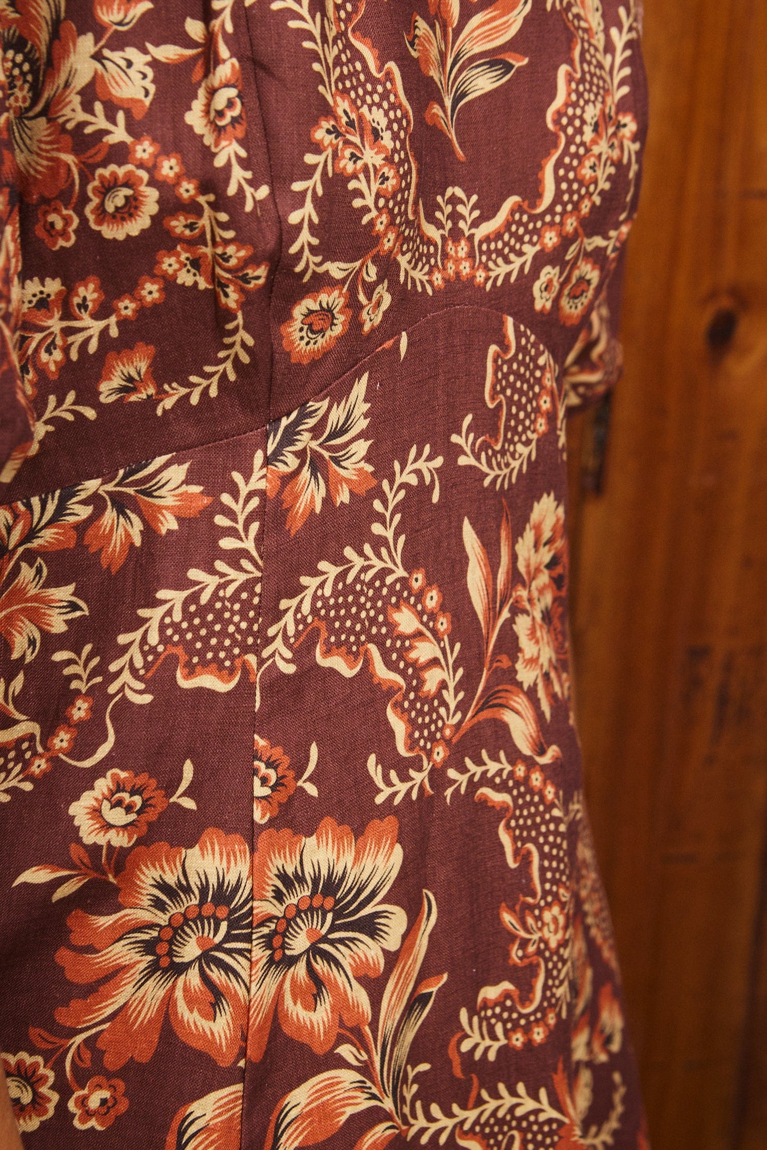 Close up image of the patter on the Alemais Seraphina Midi Dress.