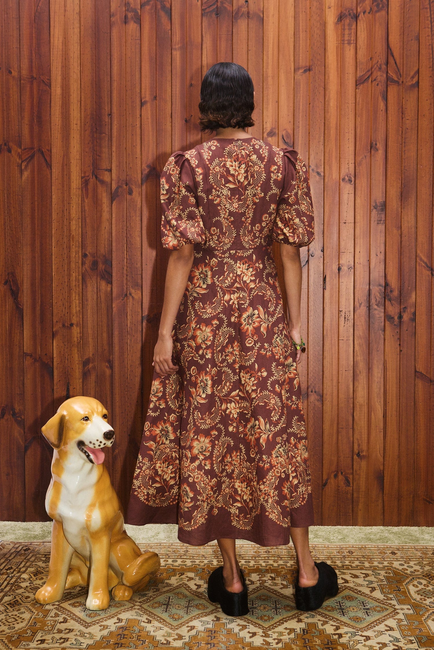 The Alemais Seraphina Midi Dress. Back Image. 