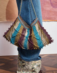 Leather Maxi Crescent Tote