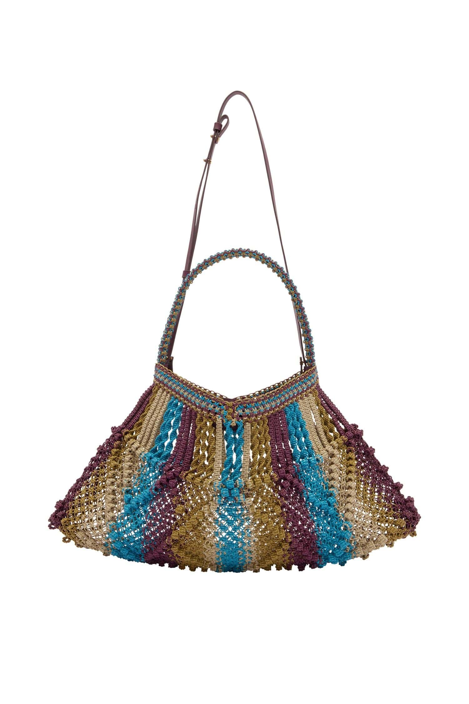 Leather Maxi Crescent Tote