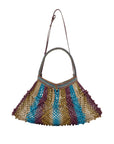 Leather Maxi Crescent Tote