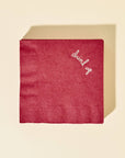 Burgundy Drink Up Cocktail Paper Beverage Napkin - Set of 20