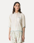 Habotai Silk Embroidered Shirt