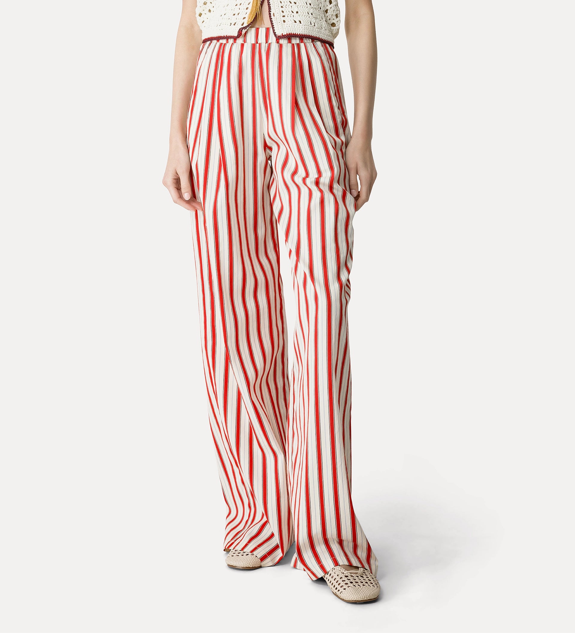 Pinstriped Straight Pant