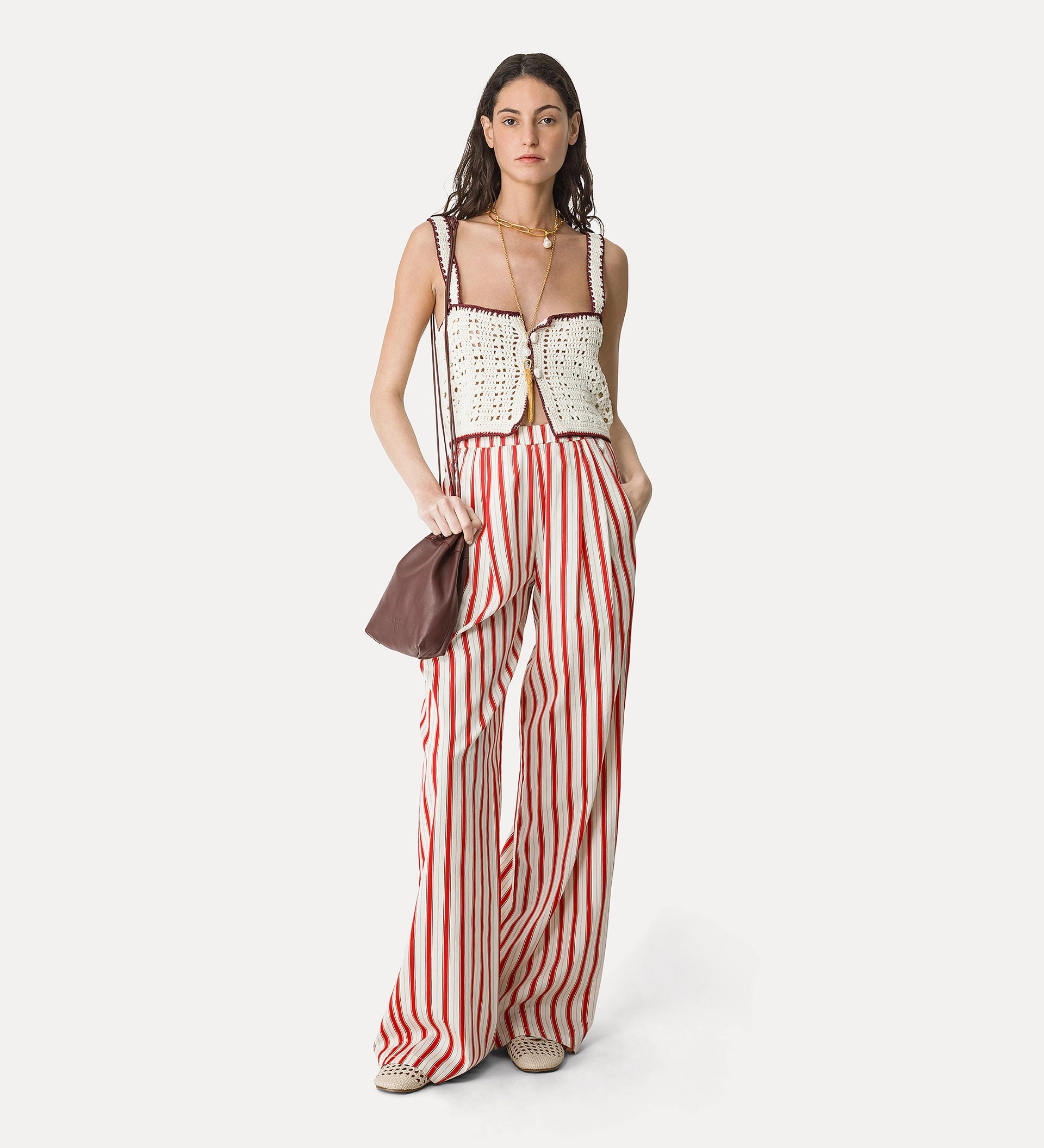 Pinstriped Straight Pant