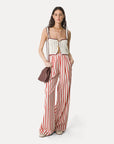 Pinstriped Straight Pant