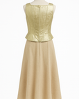 Martel Maxi Dress Gold Cream from Made in Studio Back View