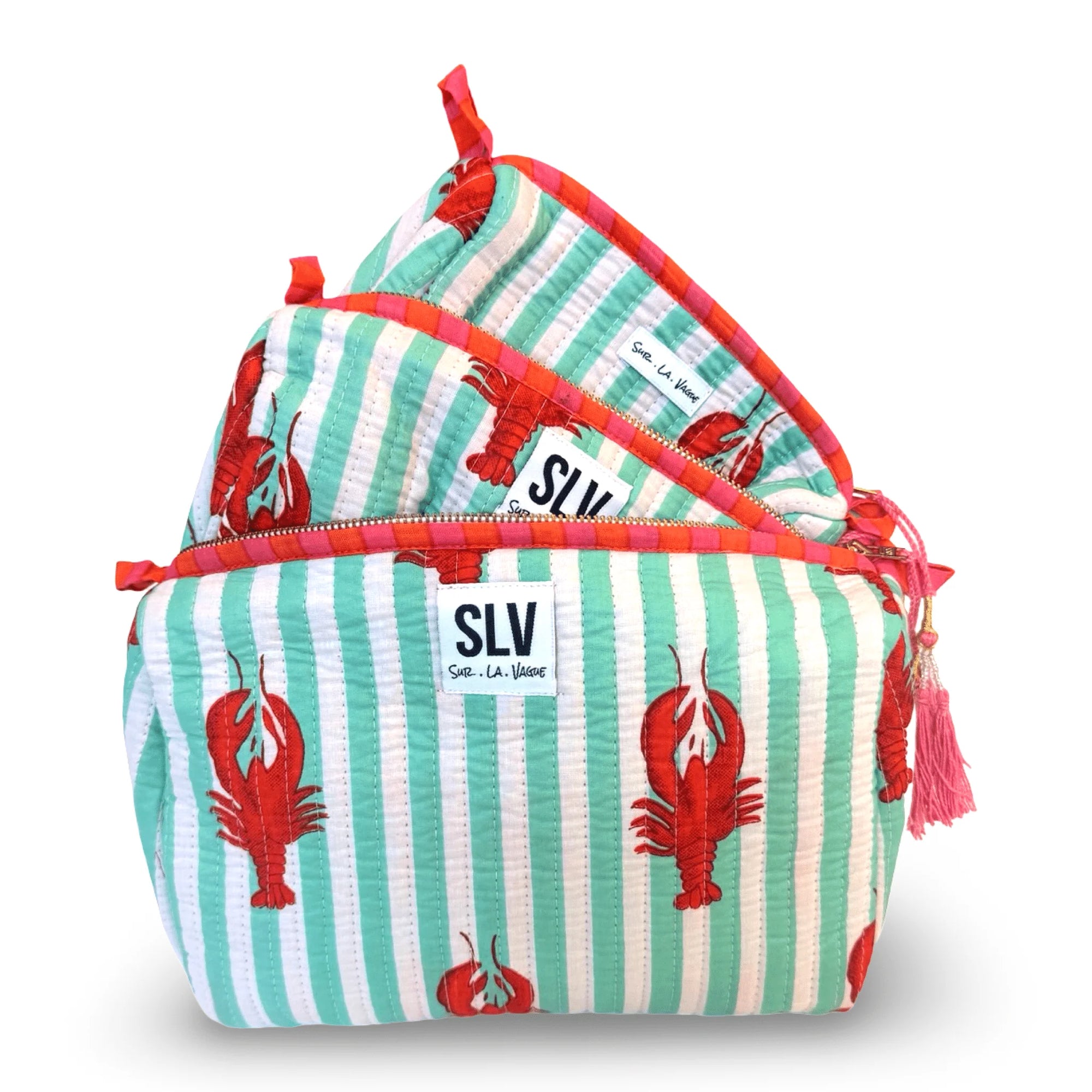 Mint Lobster Pouch Set